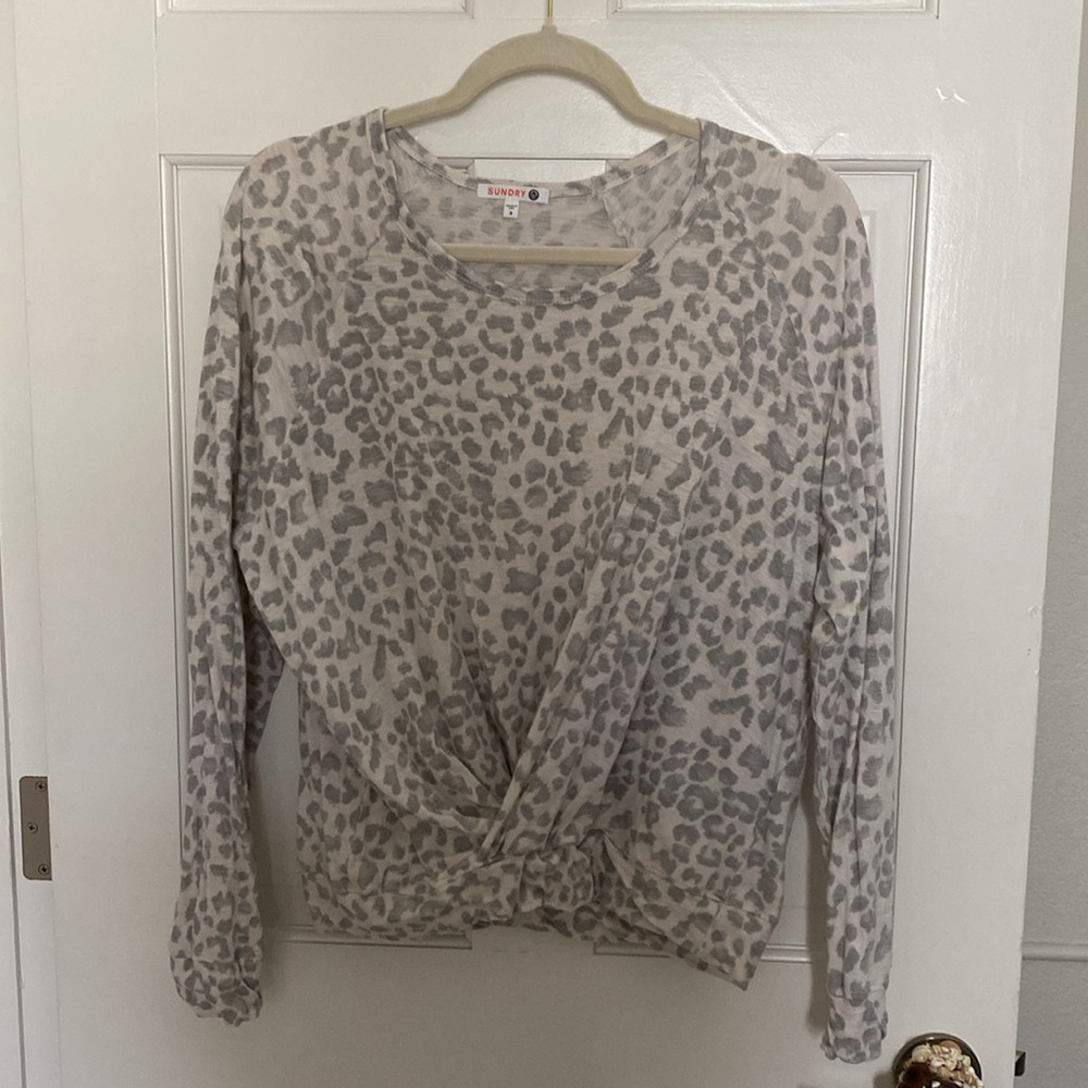 Sundry leopard print top